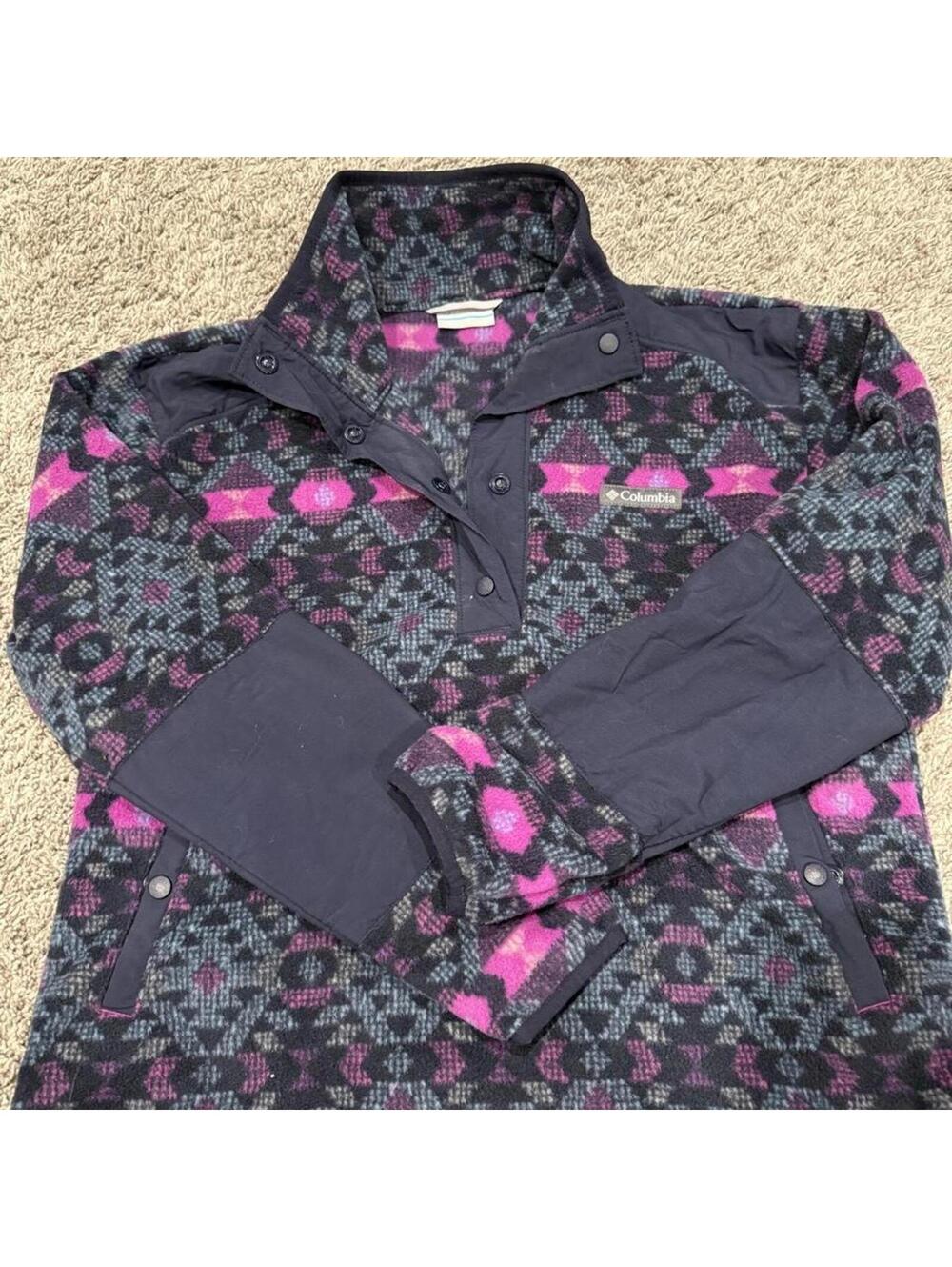Columbia Women's Fleece Pullover Jacket with Snap Buttons